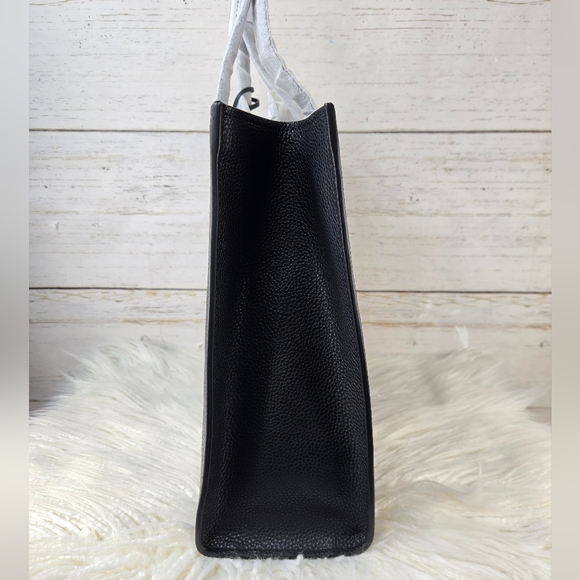 Marc Jacobs Grind Leather Black Tote Bag Women's Luxury Modern Contemporary - Picture 2 of 12